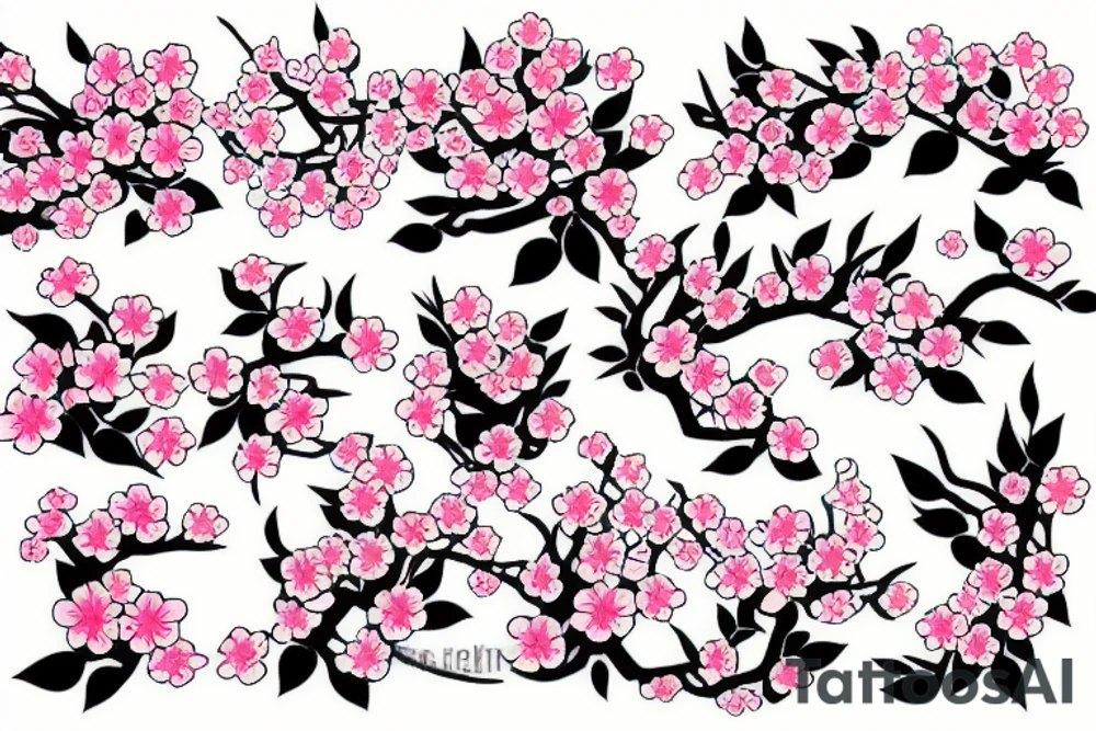 Japanese cherry blossom tattoo idea