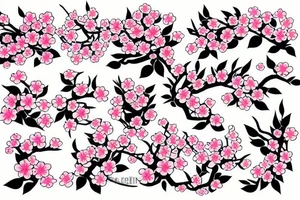 Japanese cherry blossom tattoo idea