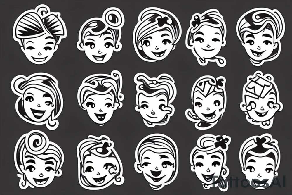 happy family tattoo idea