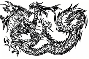 Dragon eating a chicken tattoo idea