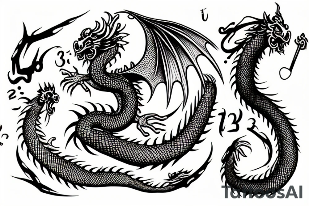 Dragon eating a chicken tattoo idea