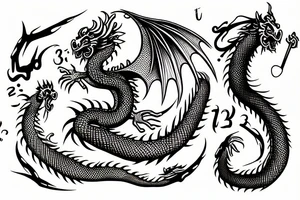 Dragon eating a chicken tattoo idea