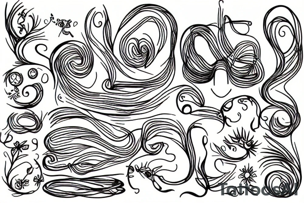 One line cat outline, sitting tattoo idea