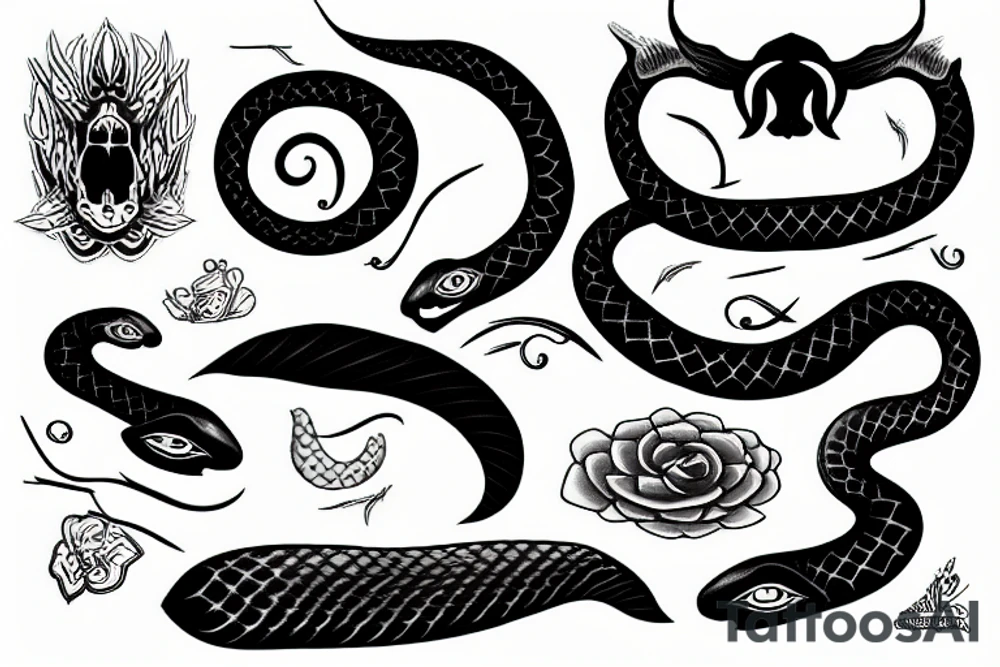 Black snake moan tattoo idea