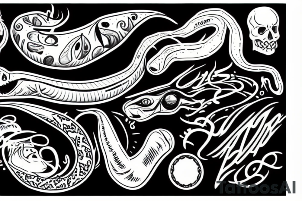 Black snake moan tattoo idea