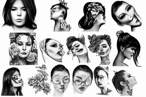 moaning woman tattoo idea