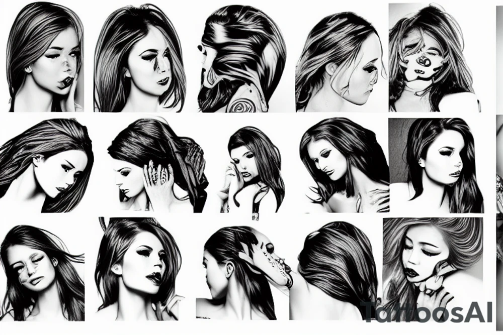 moaning woman tattoo idea