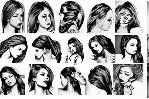 moaning woman tattoo idea