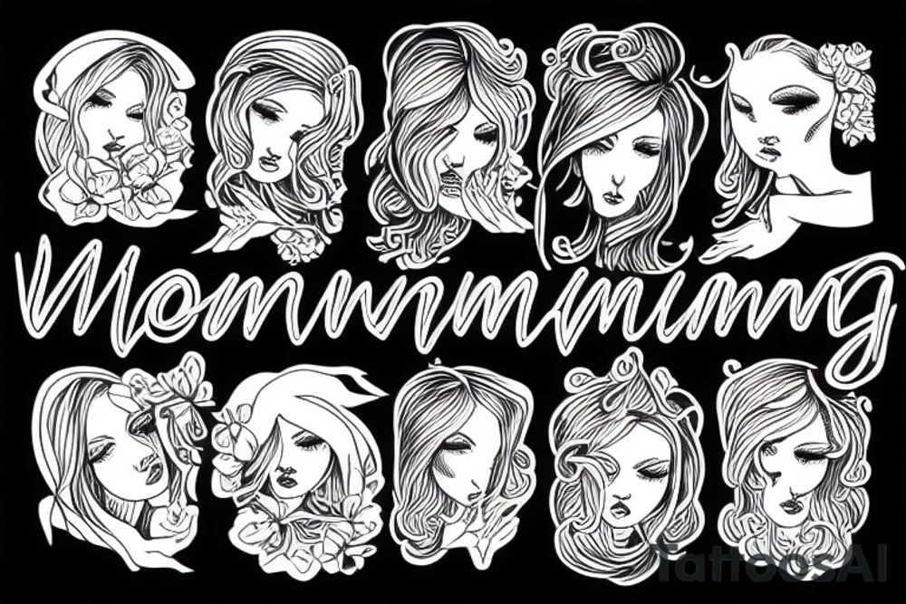 moaning woman tattoo idea