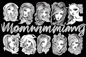 moaning woman tattoo idea