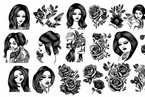 moaning woman tattoo idea