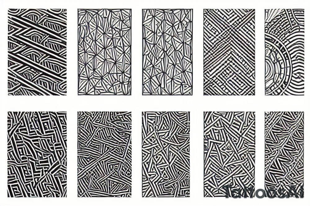 Abstract geometric shapes tattoo idea