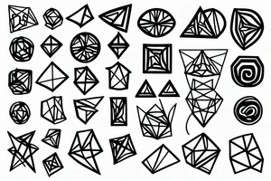 Abstract geometric shapes tattoo idea