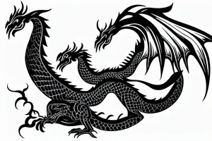Dragon eating a chicken tattoo idea