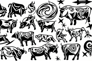 bull dancing in the stars tattoo idea