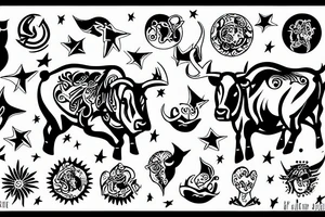 bull dancing in the stars tattoo idea