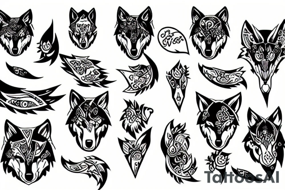 a wolf tattoo idea