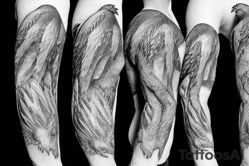 chicken dinosaur tattoo idea