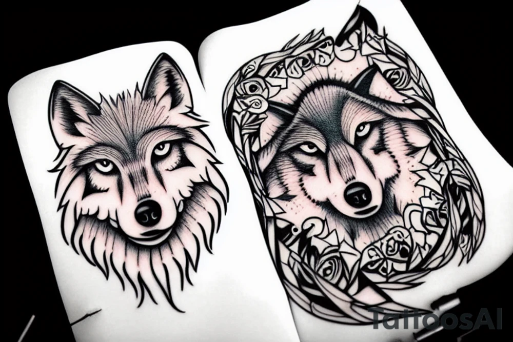 a wolf tattoo idea