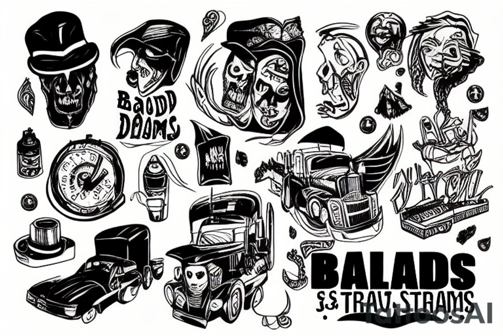 bad dreams at a truck stop tattoo idea