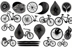 Wave with bike tattoo idea