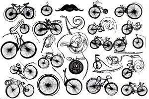 Wave with bike tattoo idea