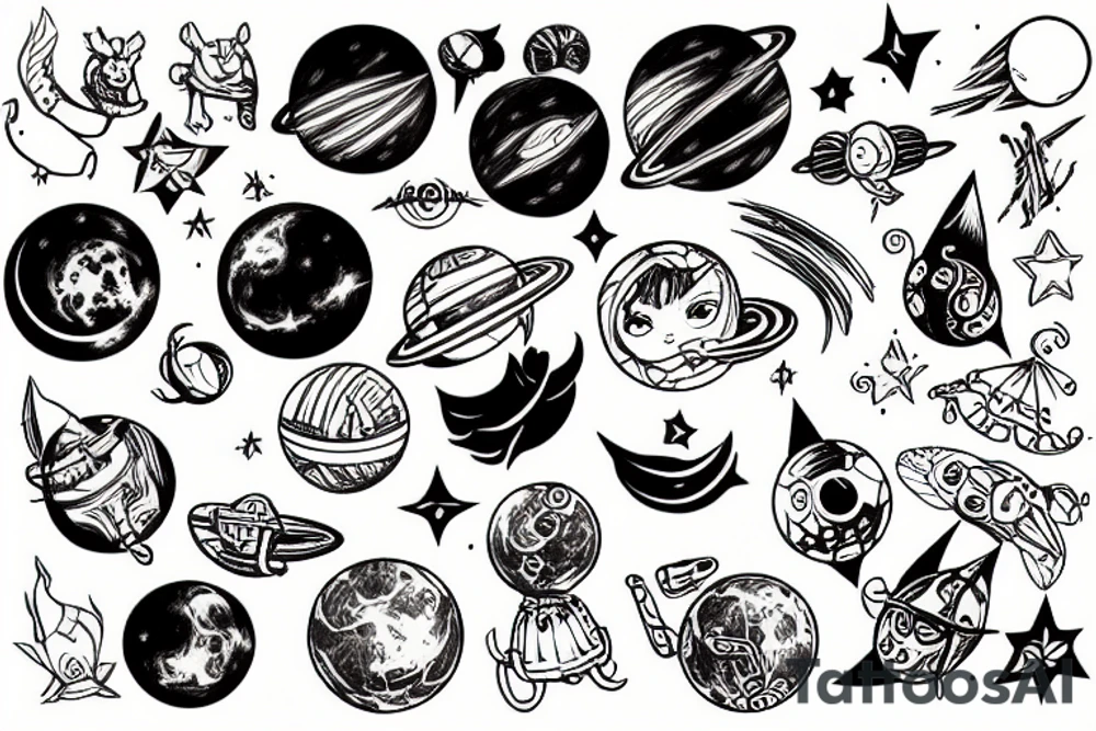 laika in space tattoo idea