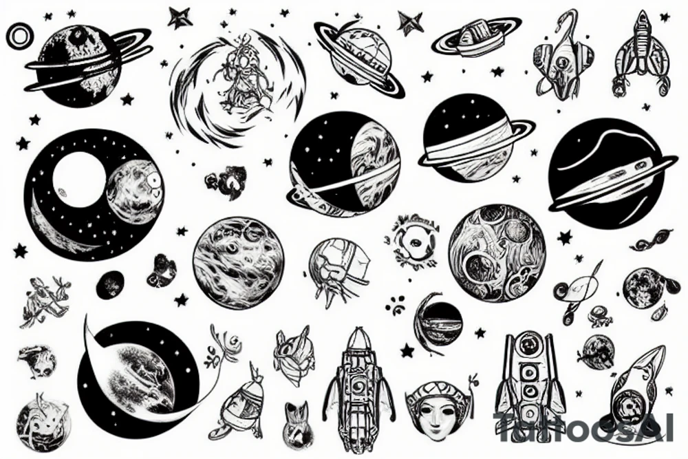 laika in space tattoo idea
