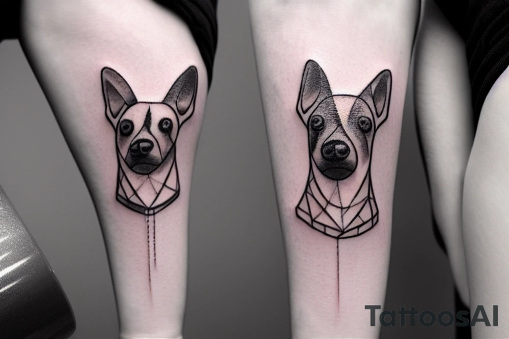 minimalistic dog tatto tattoo idea