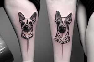 minimalistic dog tatto tattoo idea