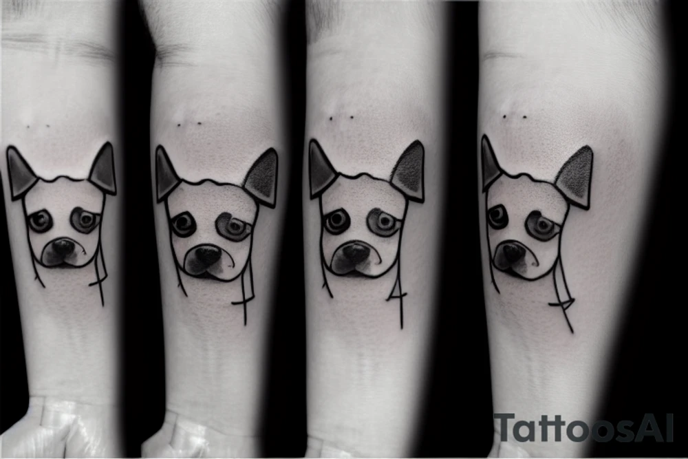 minimalistic dog tatto tattoo idea