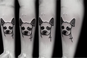 minimalistic dog tatto tattoo idea