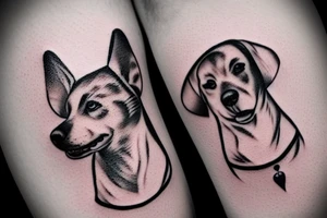 minimalistic dog tatto tattoo idea