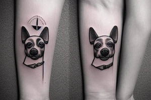minimalistic dog tatto tattoo idea