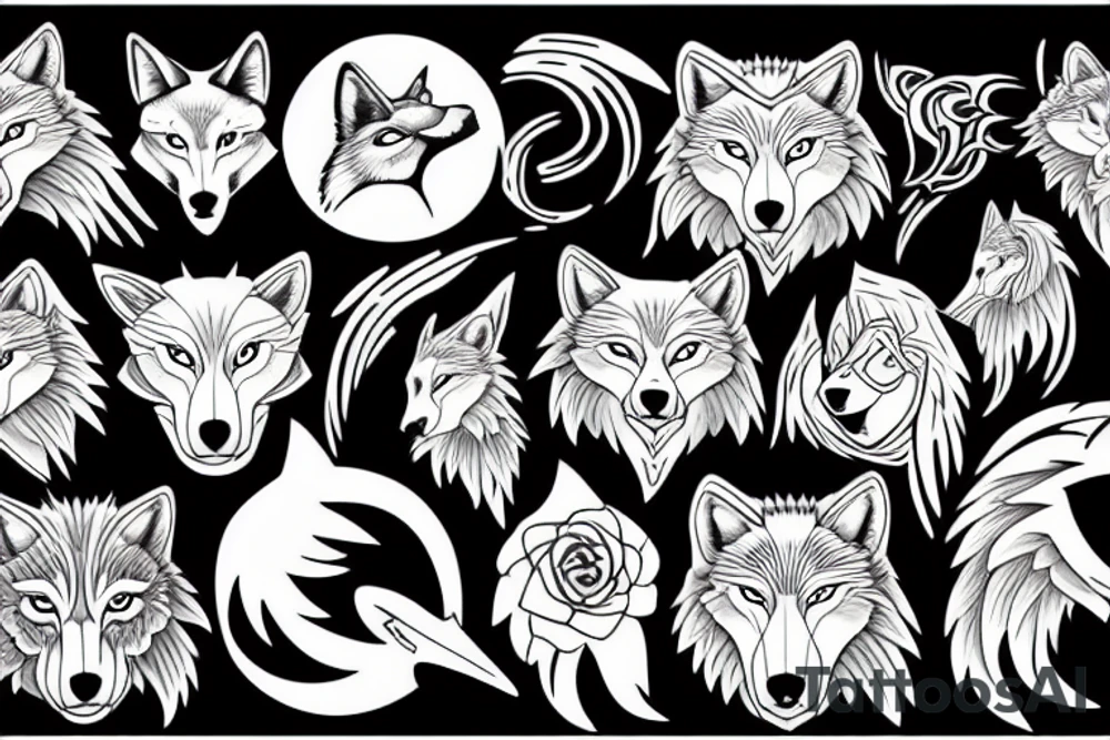 a wolf tattoo idea