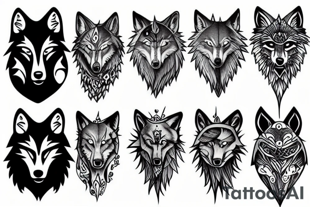 a wolf tattoo idea