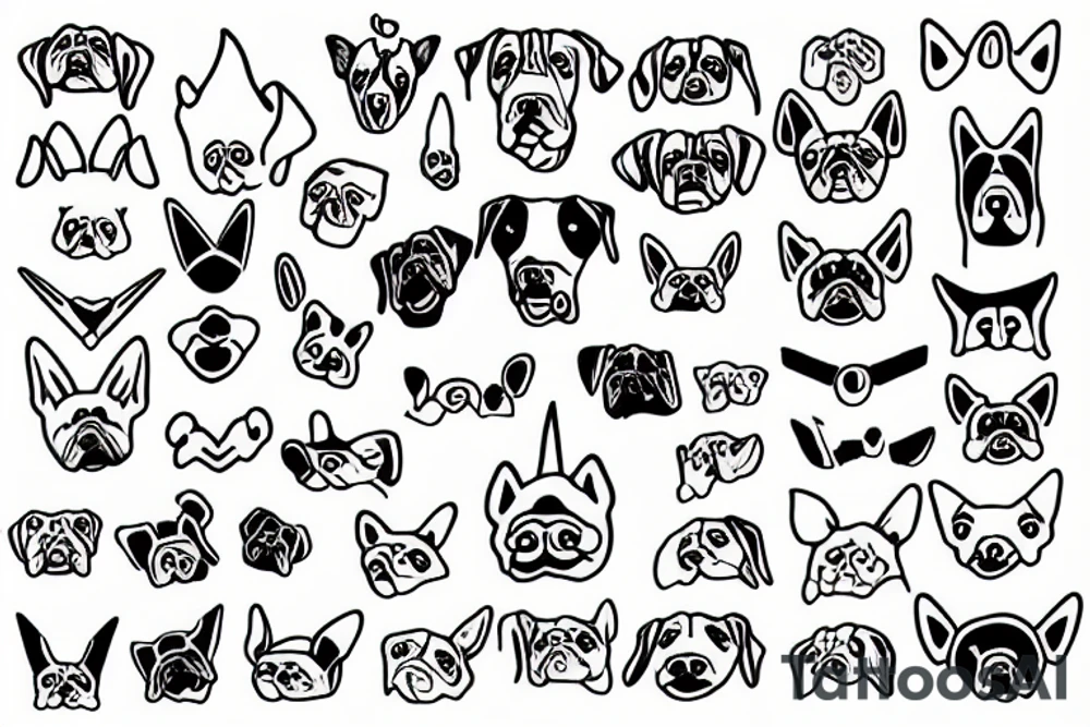dog ears tattoo idea