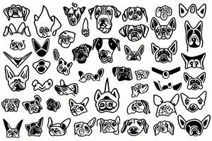 dog ears tattoo idea