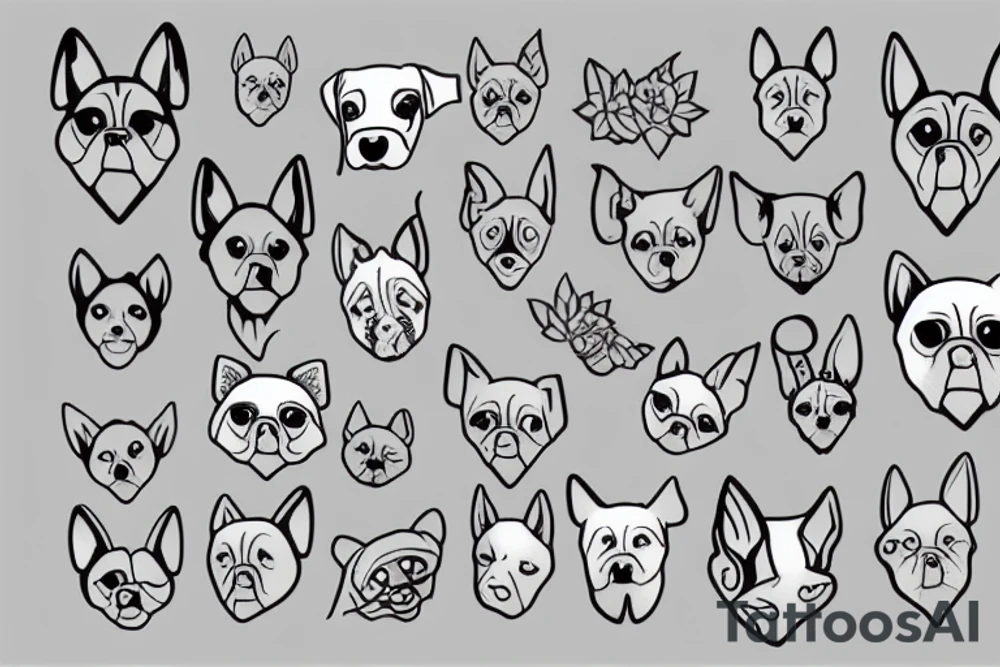 dog ears tattoo idea