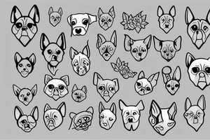 dog ears tattoo idea