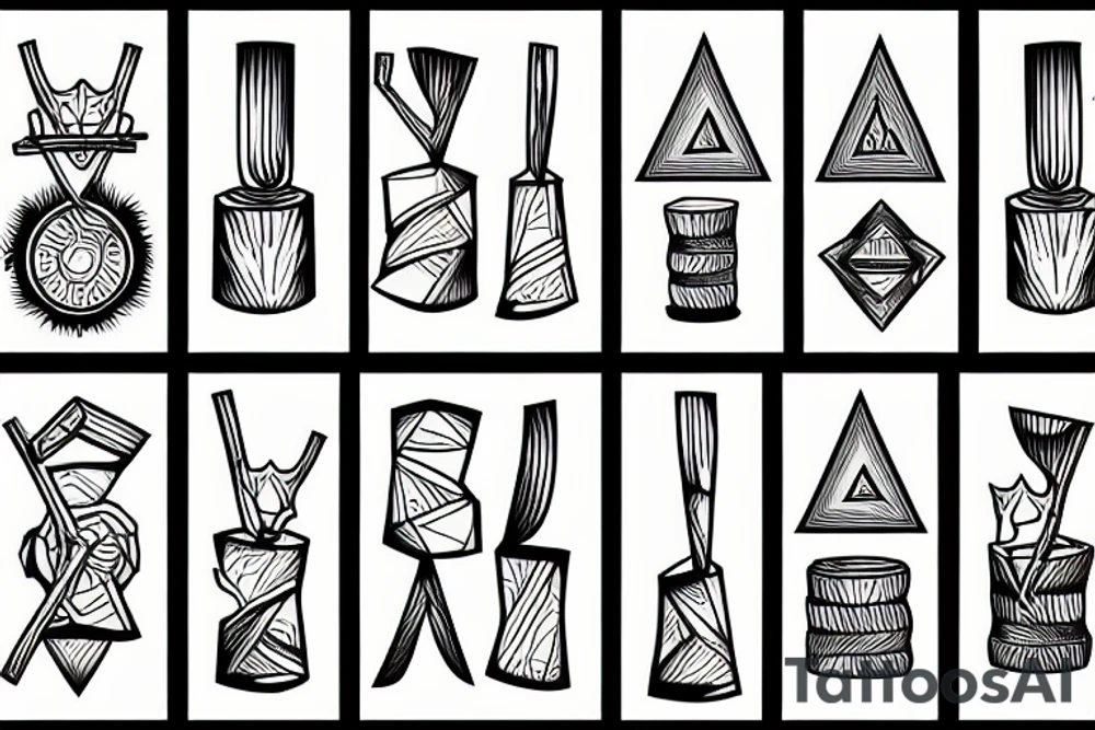 Carrying water; Chopping wood tattoo idea