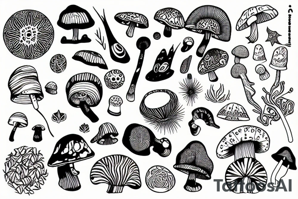 A psychedelic mashroom tattoo idea
