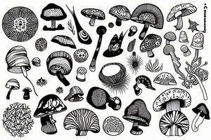 A psychedelic mashroom tattoo idea