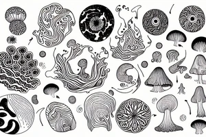 A psychedelic mashroom tattoo idea