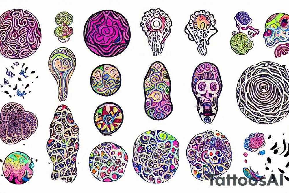 A psychedelic mashroom tattoo idea