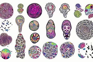 A psychedelic mashroom tattoo idea