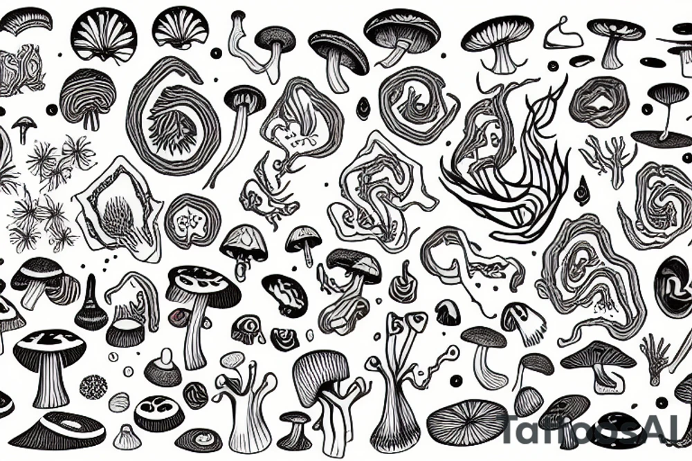 A psychedelic mashroom tattoo idea