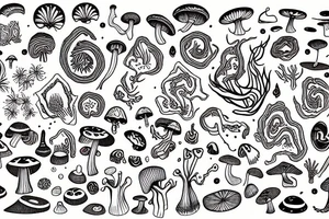 A psychedelic mashroom tattoo idea