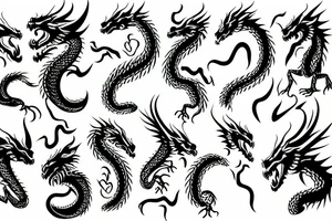 dragon face tattoo idea