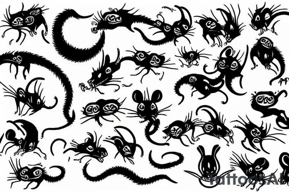 rat swarm tattoo idea